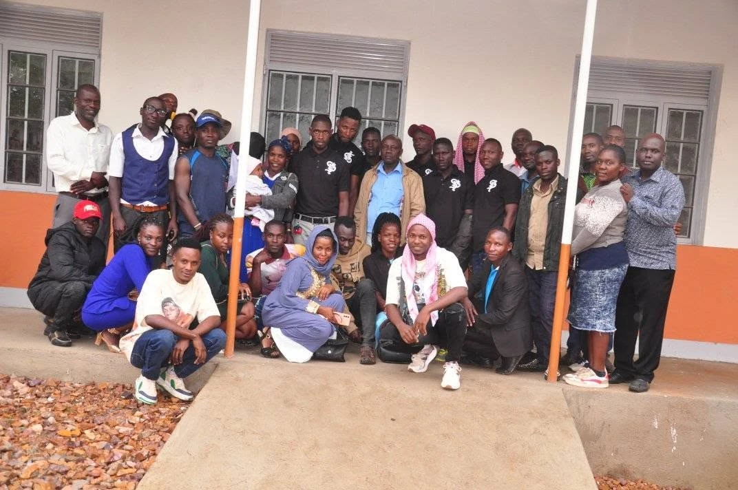 School community and visitors at St Paul Kyanukuzi