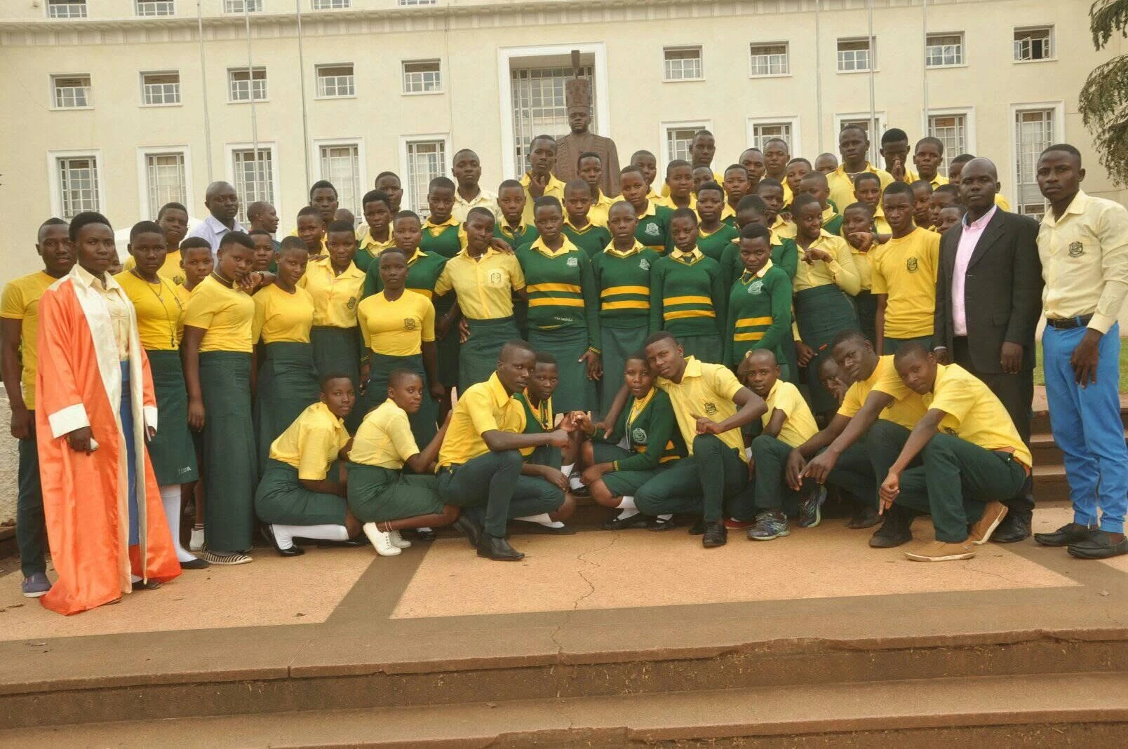 St Paul Kyanukuzi school community during an educational visit