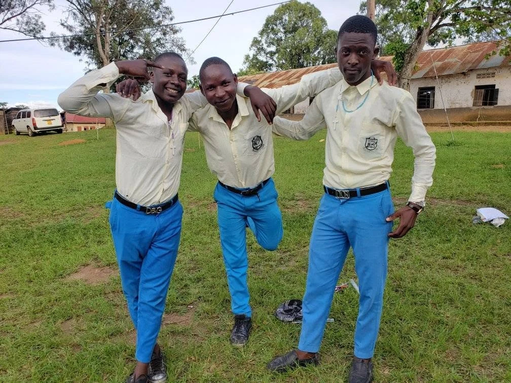 Students of St Paul Kyanukuzi on the school grounds