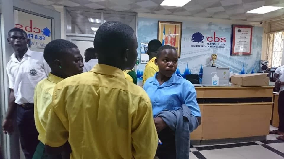 St Paul Kyanukuzi students during an educational media visit